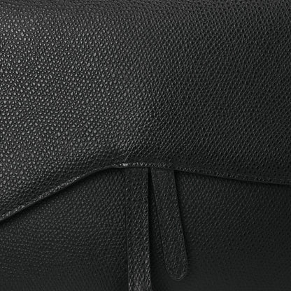 Christian Dior Grained Calfskin Saddle Chain Pouch Black 11 of 15