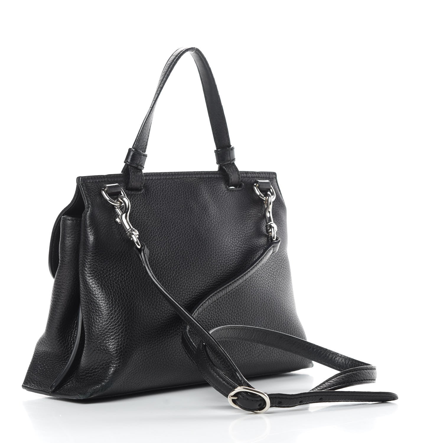 Gucci Cellarius Calfskin Small Bamboo Daily Top Handle Bag Black 3 of 16