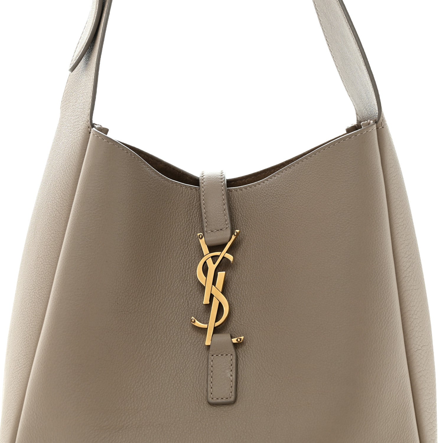 Saint Laurent Smooth Calfskin Small Le 5 A 7 Soft Hobo Dusty Grey 7 of 10