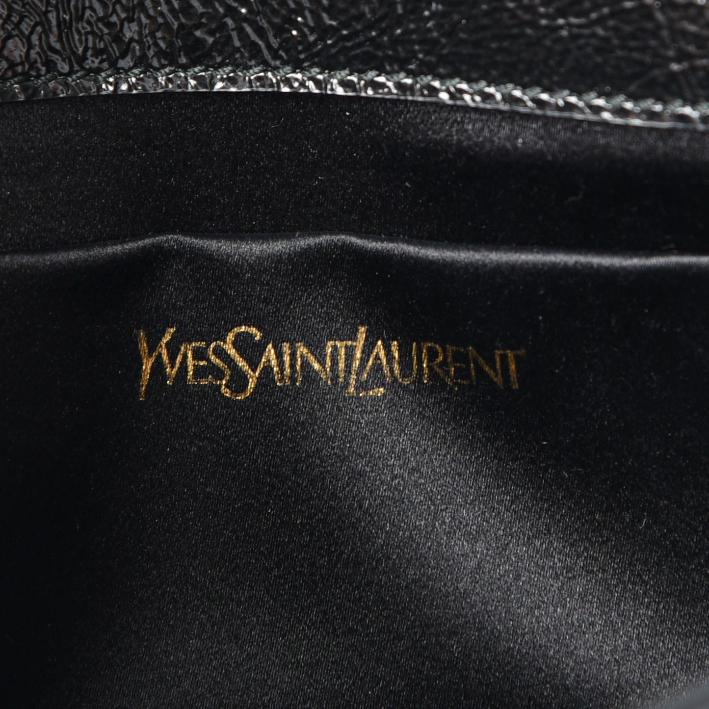Textured Patent Monogram Small Belle De Jour Clutch Black
