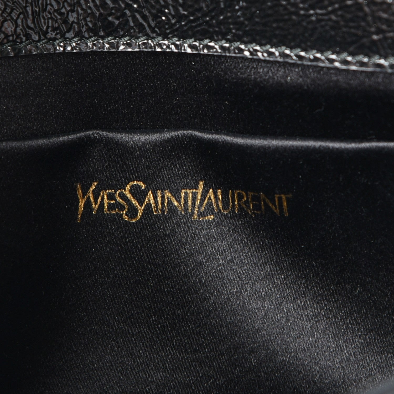 Saint Laurent Textured Patent Monogram Small Belle De Jour Clutch Black 6 of 7