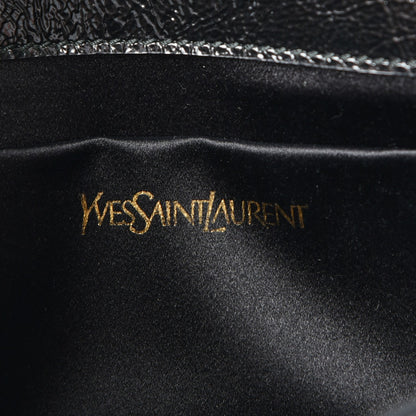 Saint Laurent Textured Patent Monogram Small Belle De Jour Clutch Black 6 of 7