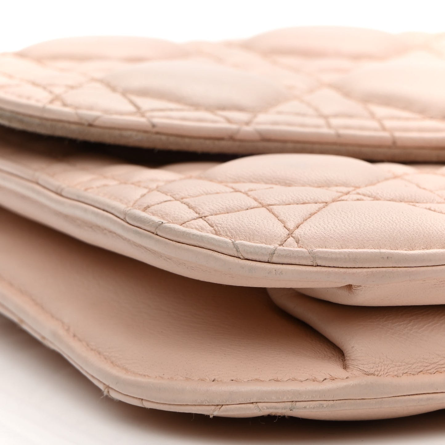 Lambskin Cannage Large Dioraddict Flap Rose Poudre