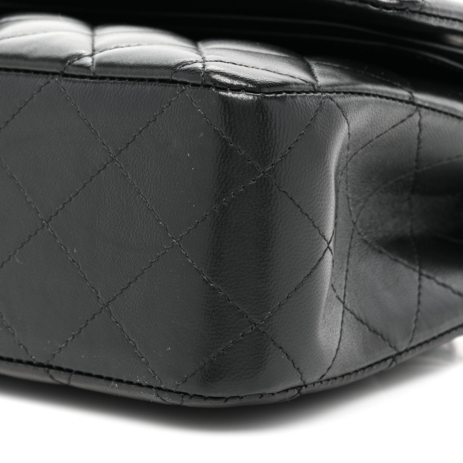 Chanel Lambskin Quilted Medium Double Flap Black 8 of 10