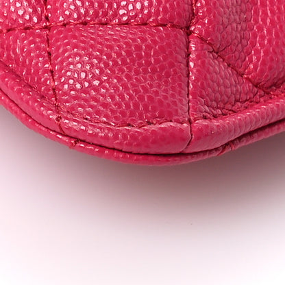 Chanel Caviar Fabric Quilted Foldable Tote With Chain Pink Multicolor 14 of 17