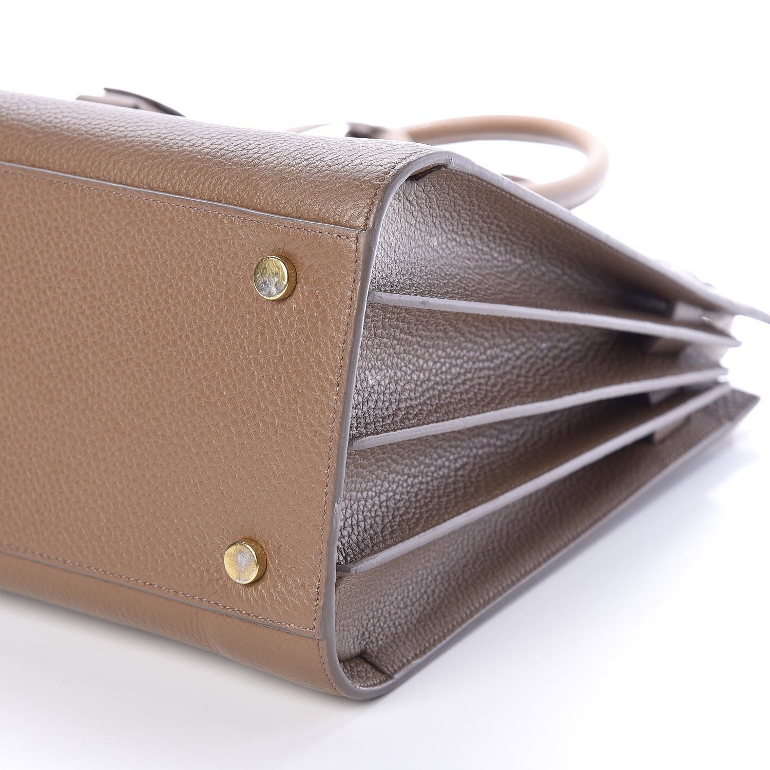 Saint Laurent Grained Calfskin Small Sac De Jour Taupe 8 of 9