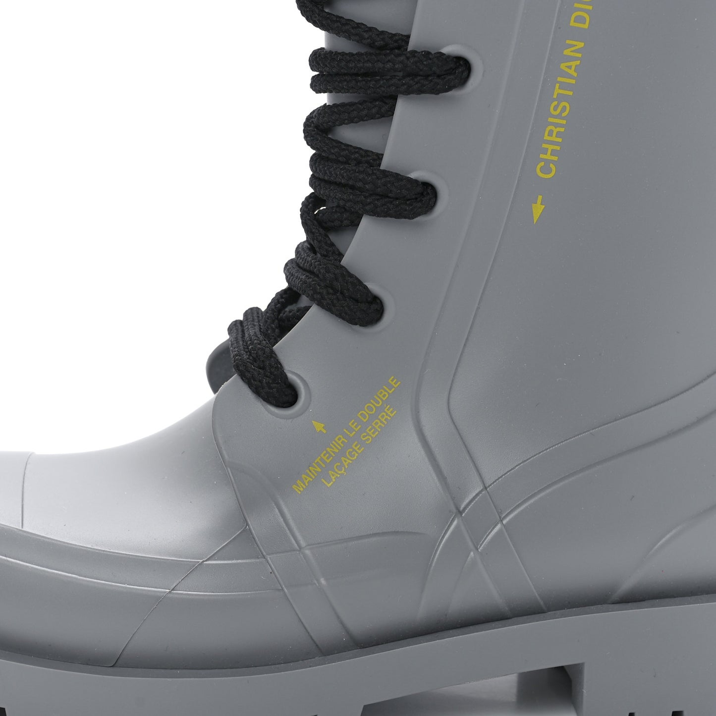 Rubber Diorcamp Low Boots 36 Grey Stone