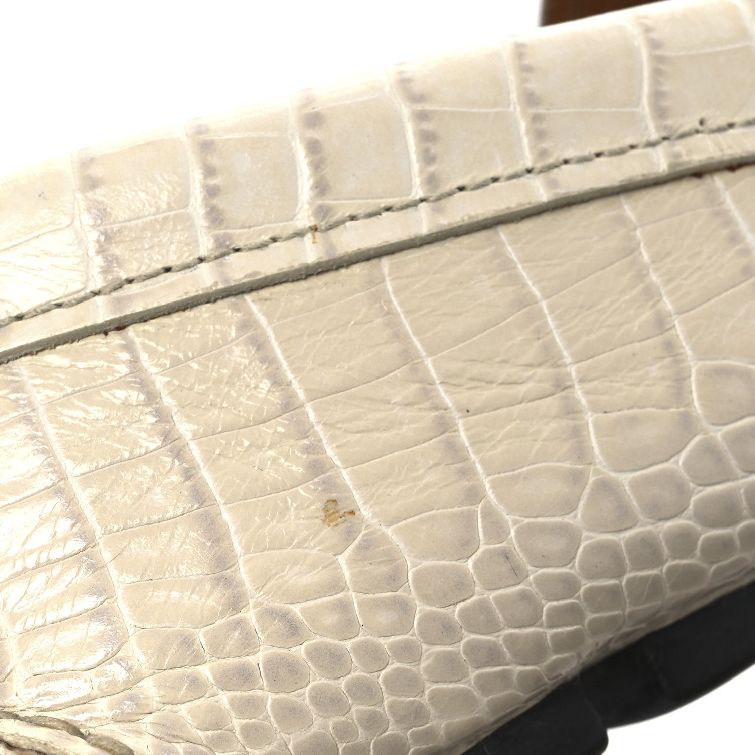 Prada Calfskin Crocodile Embossed Loafers Men's Driving Loafers 8 Cera 13 of 15