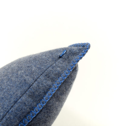 Louis Vuitton Wool Cashmere Cushion Pillow Blue Gray 5 of 5