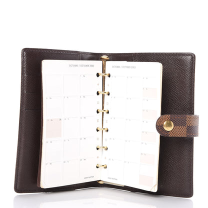 Louis Vuitton Damier Ebene Small Ring Agenda Cover 7 of 9