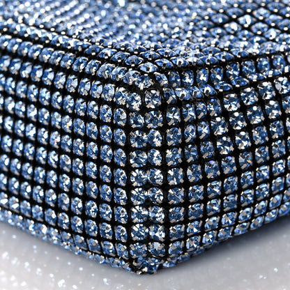Alexander Wang Mesh Crystal Rhinestone Mini Heiress Pouch Navy 8 of 9