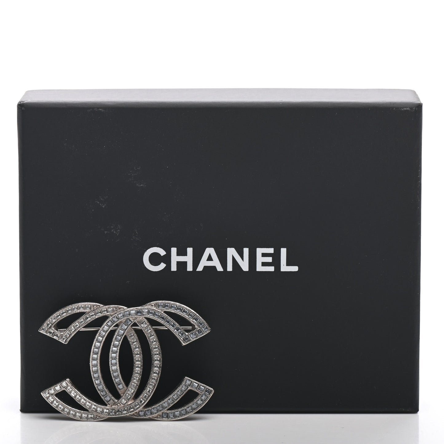Crystal CC Brooch Light Gold