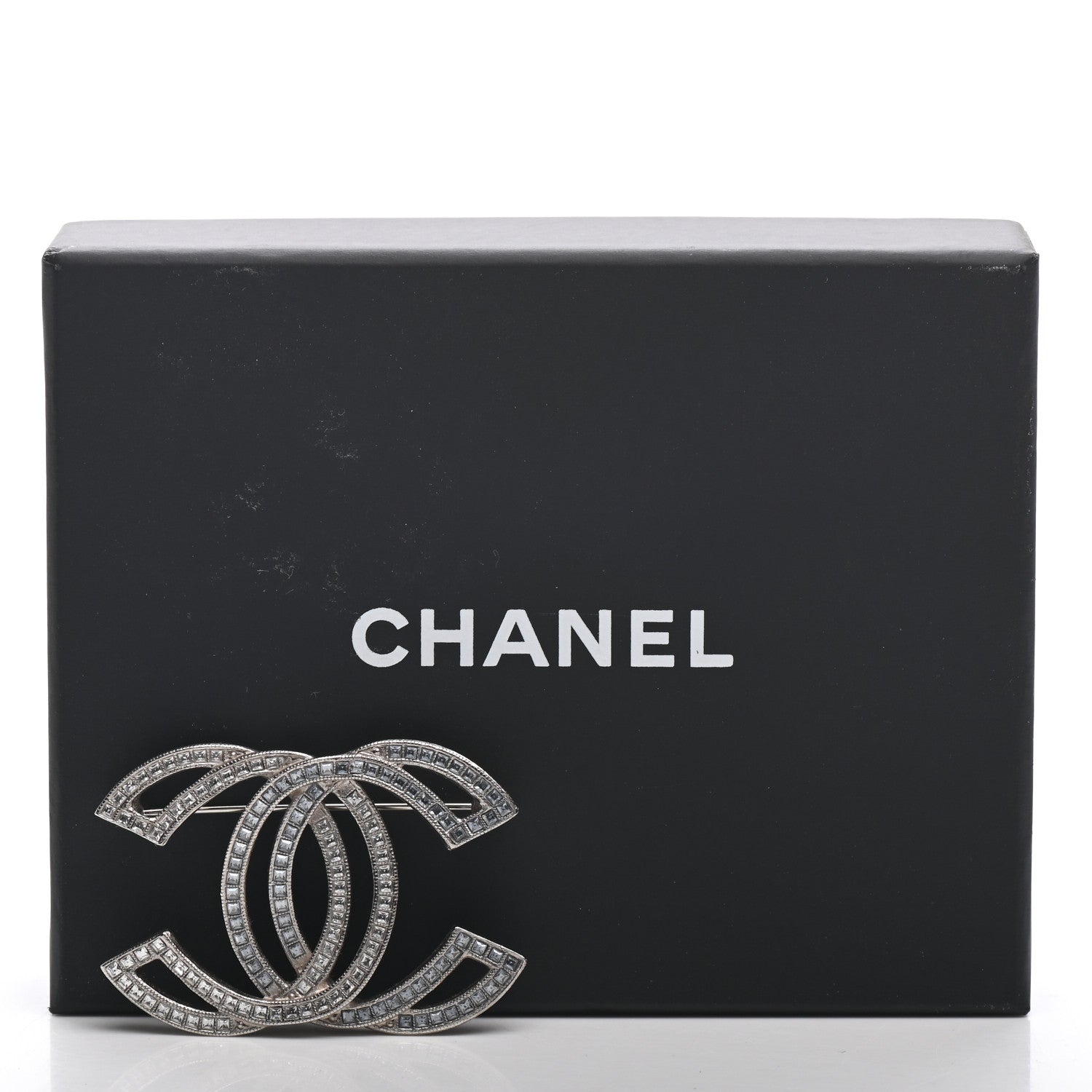 Chanel Crystal CC Brooch Light Gold 5 of 5