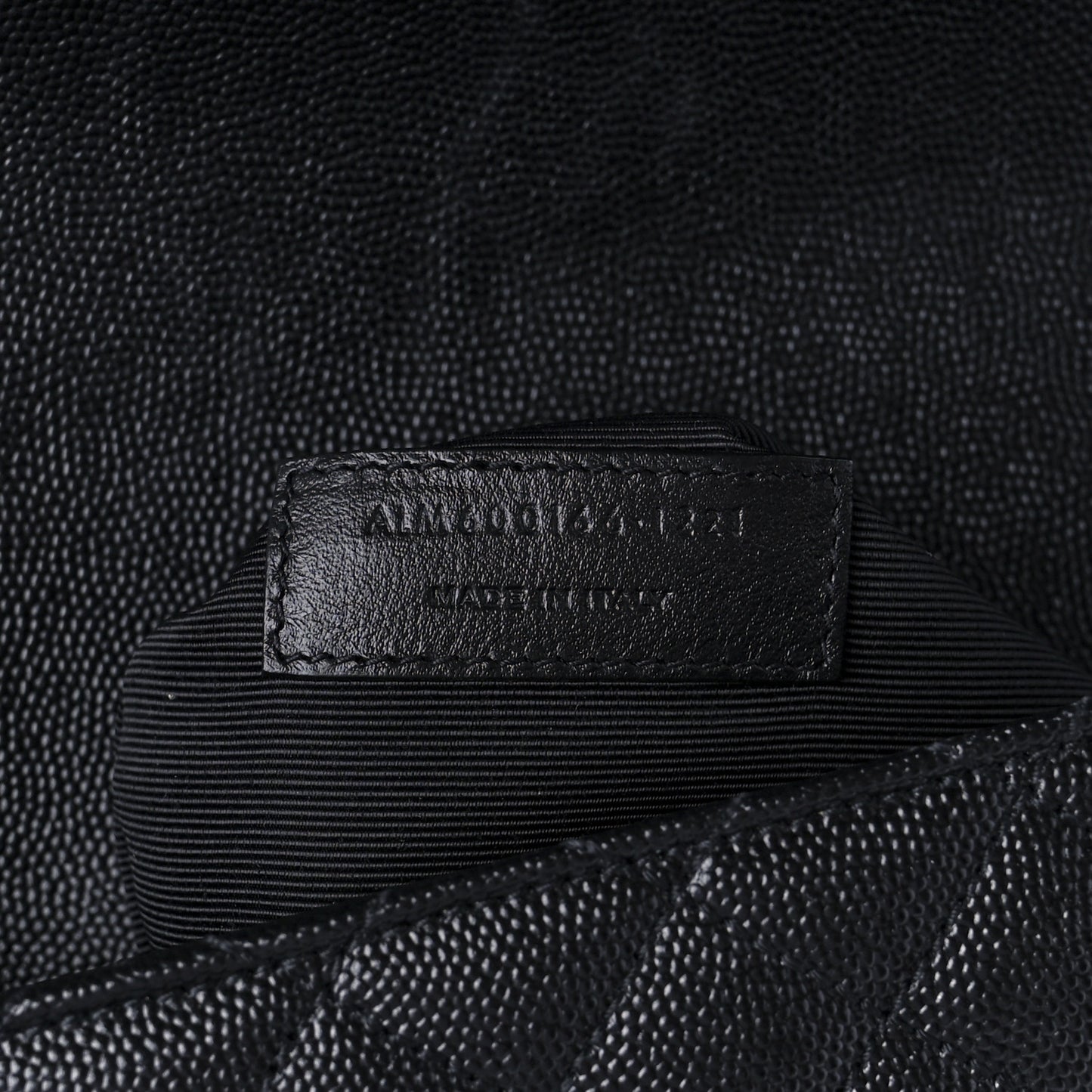 Grain De Poudre Textured Mixed Matelasse Large Triquilt Monogram Monochrome Satchel Black
