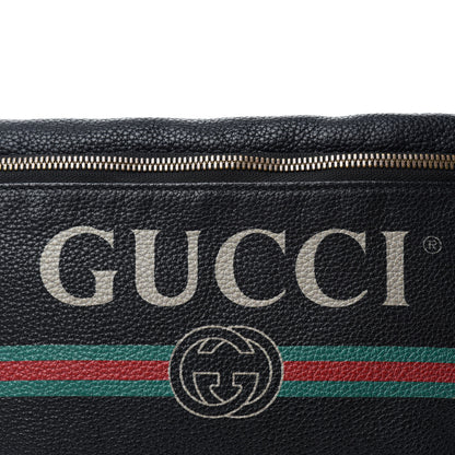 Gucci Grained Calfskin Logo Belt Bag Black 10 of 10