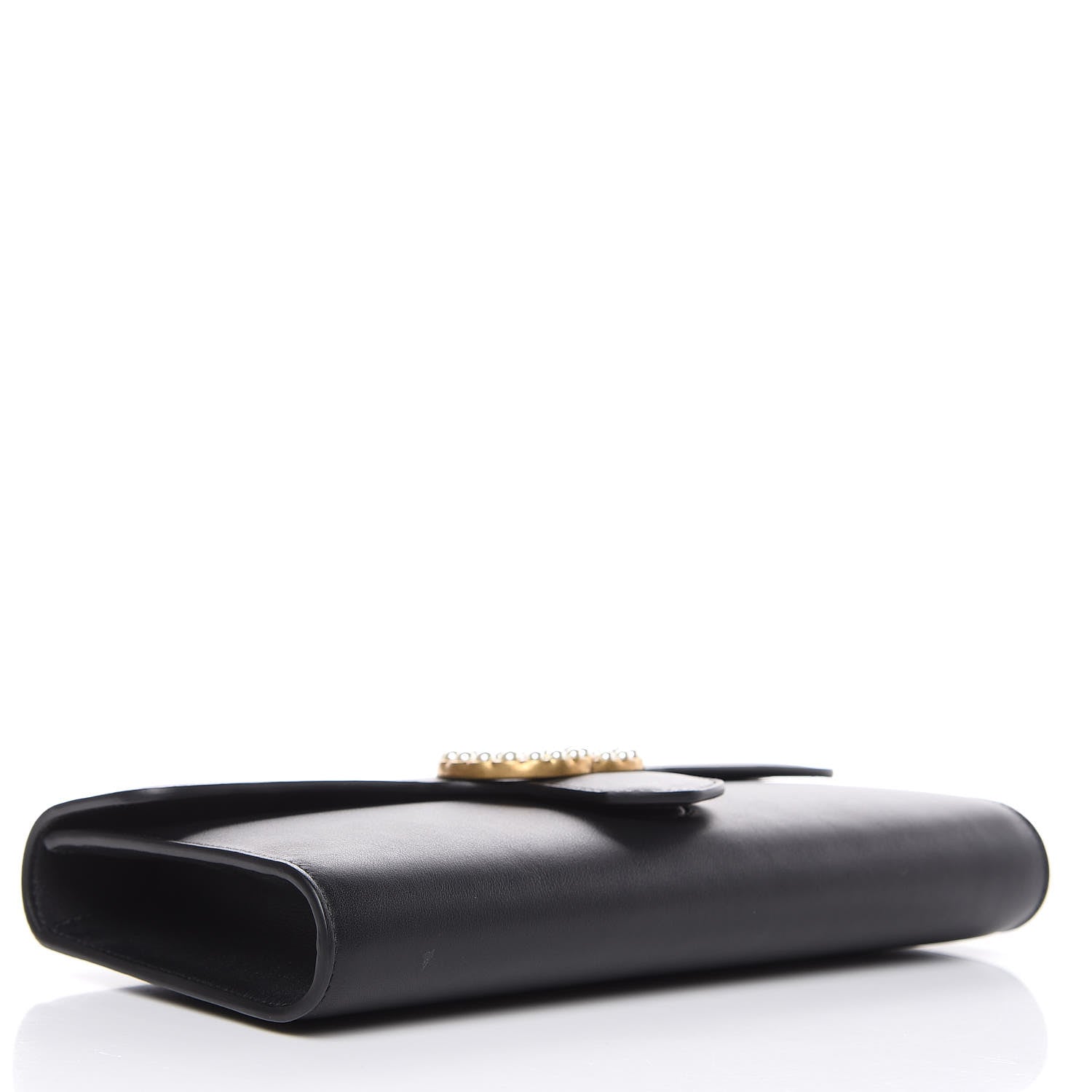 Gucci Calfskin Pearly GG Marmont Clutch Black 4 of 8
