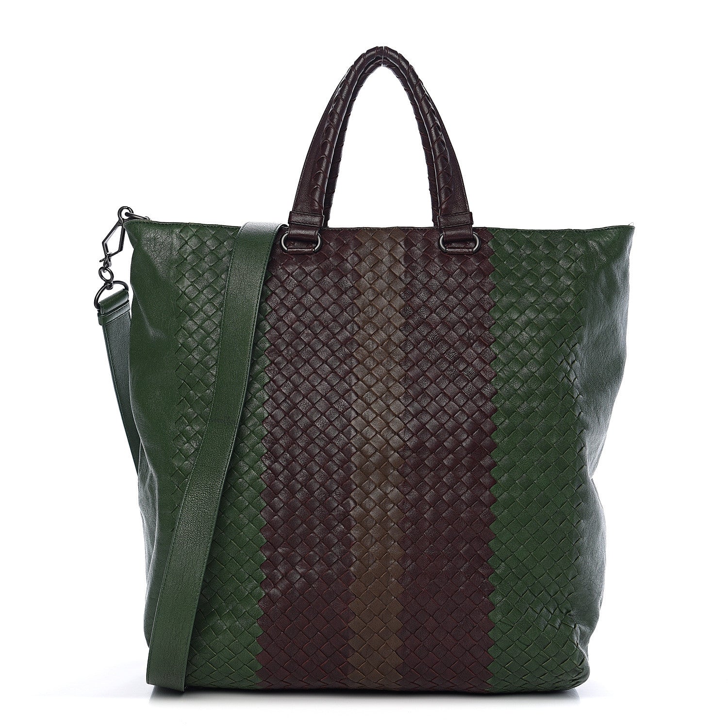 Bottega Veneta Goatskin Intrecciato Tote Green 1 of 8