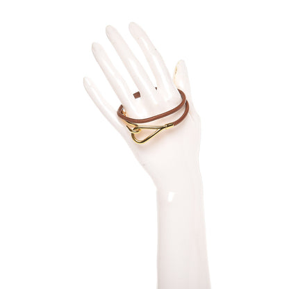 Hermes Natural Bridle Jumbo Double Tour Bracelet Bouton 2 of 5