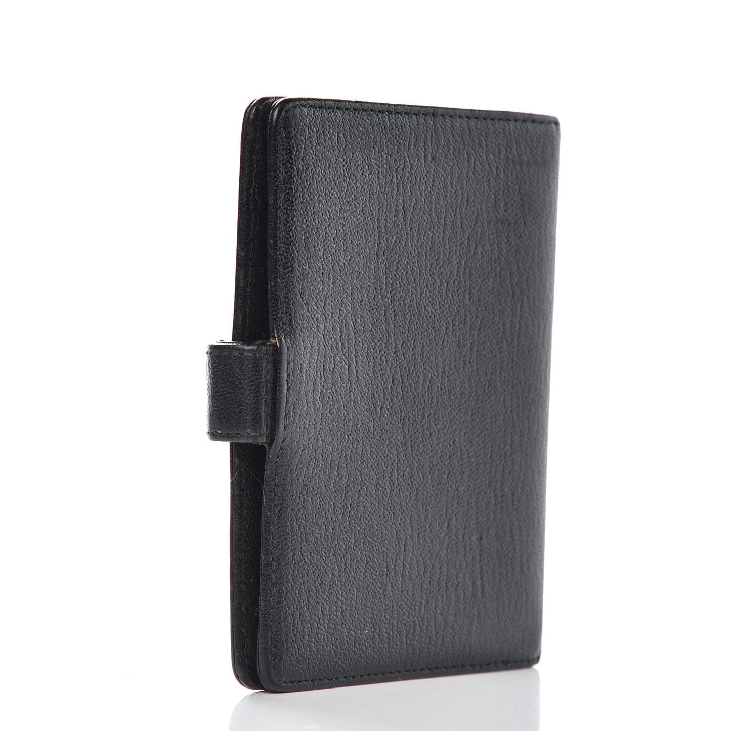 Goatskin Small Ring Agenda Planner Black
