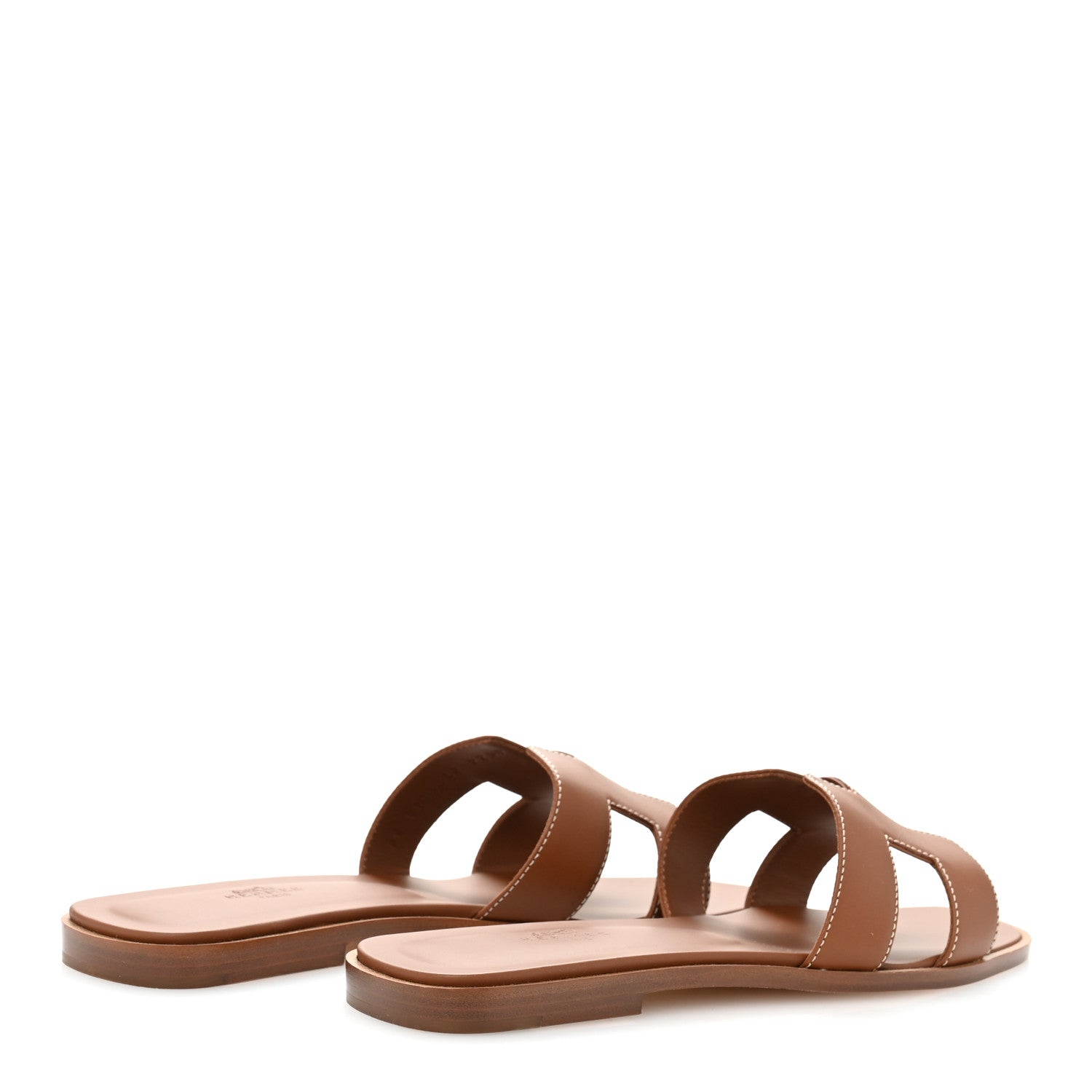 Hermes Box Calfskin Oran Sandals 39 Gold 5 of 10