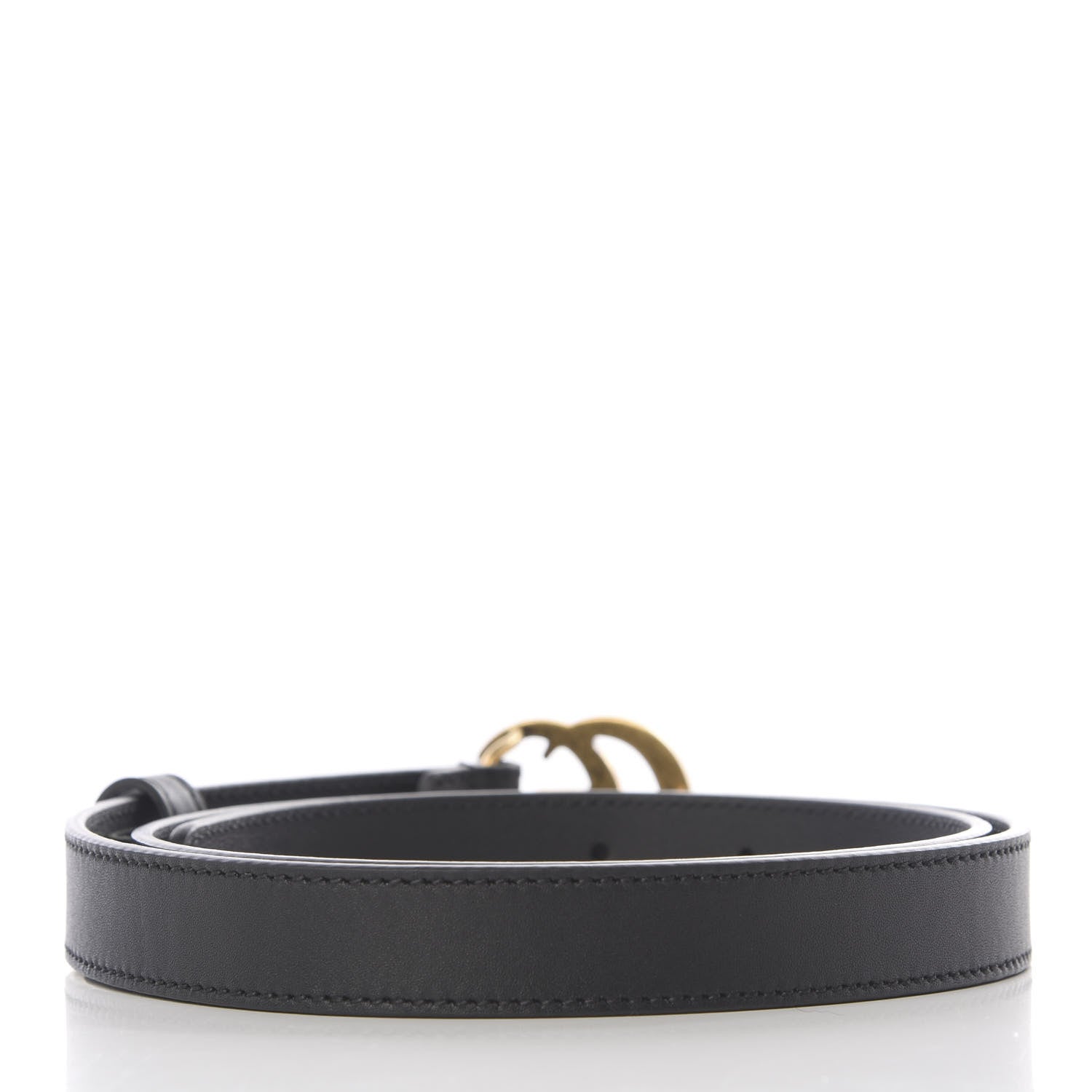 Gucci Calfskin Double G 20mm Belt 80 32 Black 2 of 5