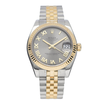 Rolex Stainless Steel 18K Yellow Gold 31mm Oyster Perpetual Datejust Watch Steel Roman 178273 1 of 8