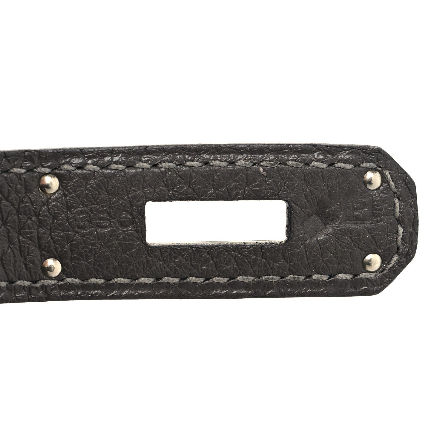 Hermes Togo Horseshoe Birkin 30 Graphite Kiwi 7 of 12