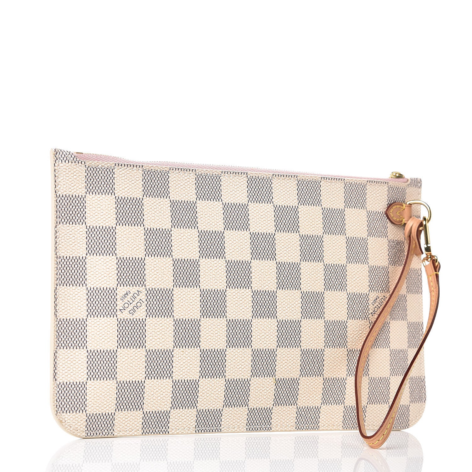 Louis Vuitton Damier Azur Neverfull MM GM Pochette Rose Ballerine 3 of 8