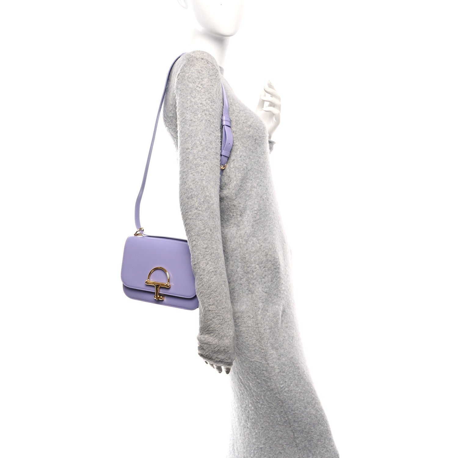 Gucci Patent Siena Small Shoulder Bag Lapis 2 of 10