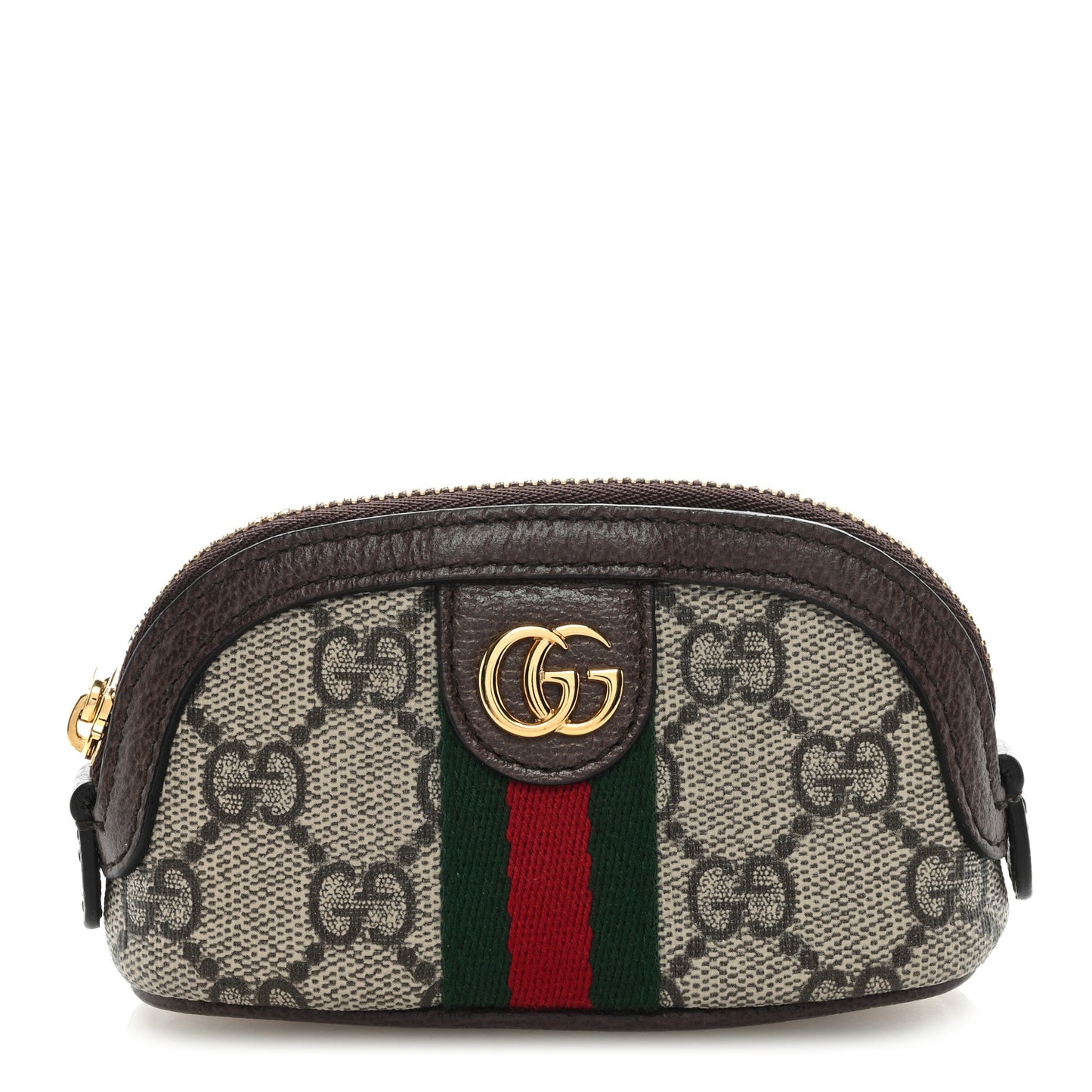 GG Supreme Monogram Web Ophidia Dome Key Pouch Beige New Acero