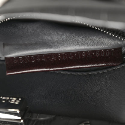 Fendi Crocodile Embroidered Mini Peekaboo Iconic Satchel Grey 8 of 11