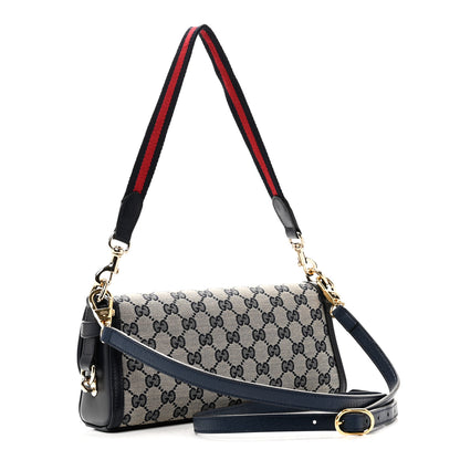 Gucci GG Monogram Small Luce Shoulder Bag Beige Blue 3 of 10