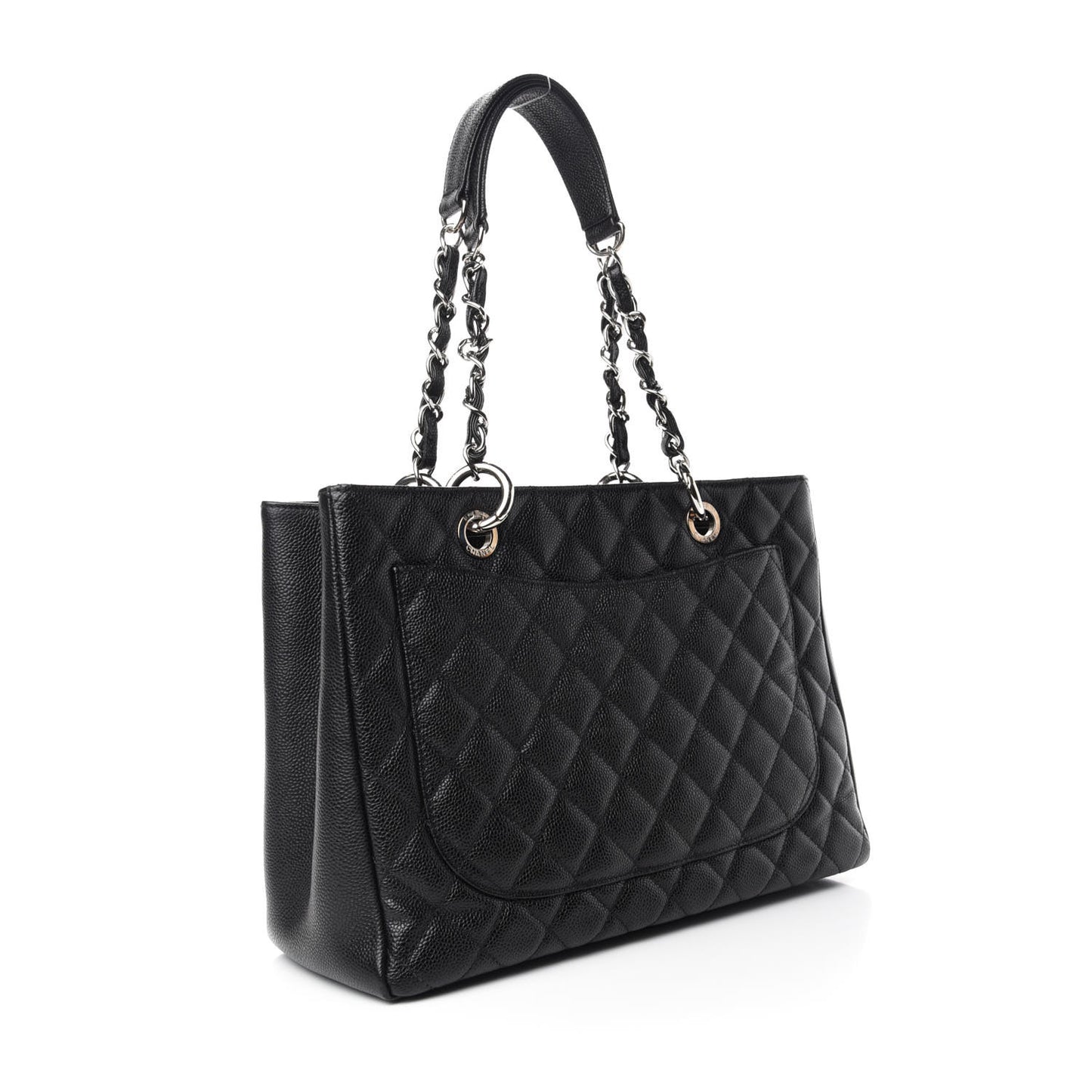 Caviar Quilted Grand Shopping Tote GST Black