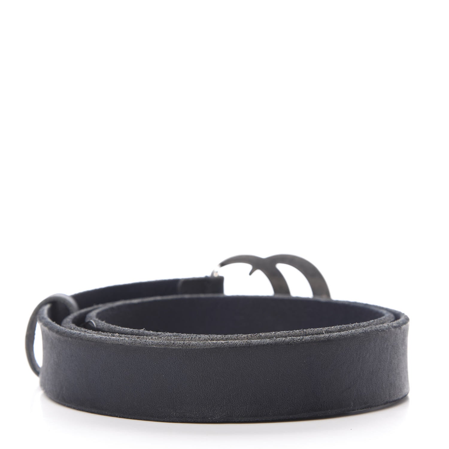 Gucci Cuoio Toscano Nickel Double G 30mm Belt 95 38 Blue 2 of 8