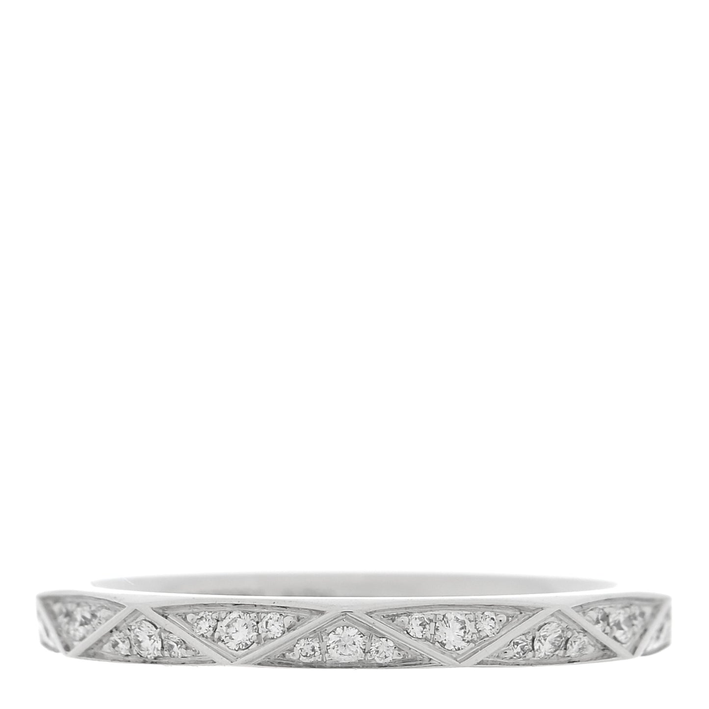 18K White Gold Diamond Laurence Graff Signature Band Ring 47 4.25