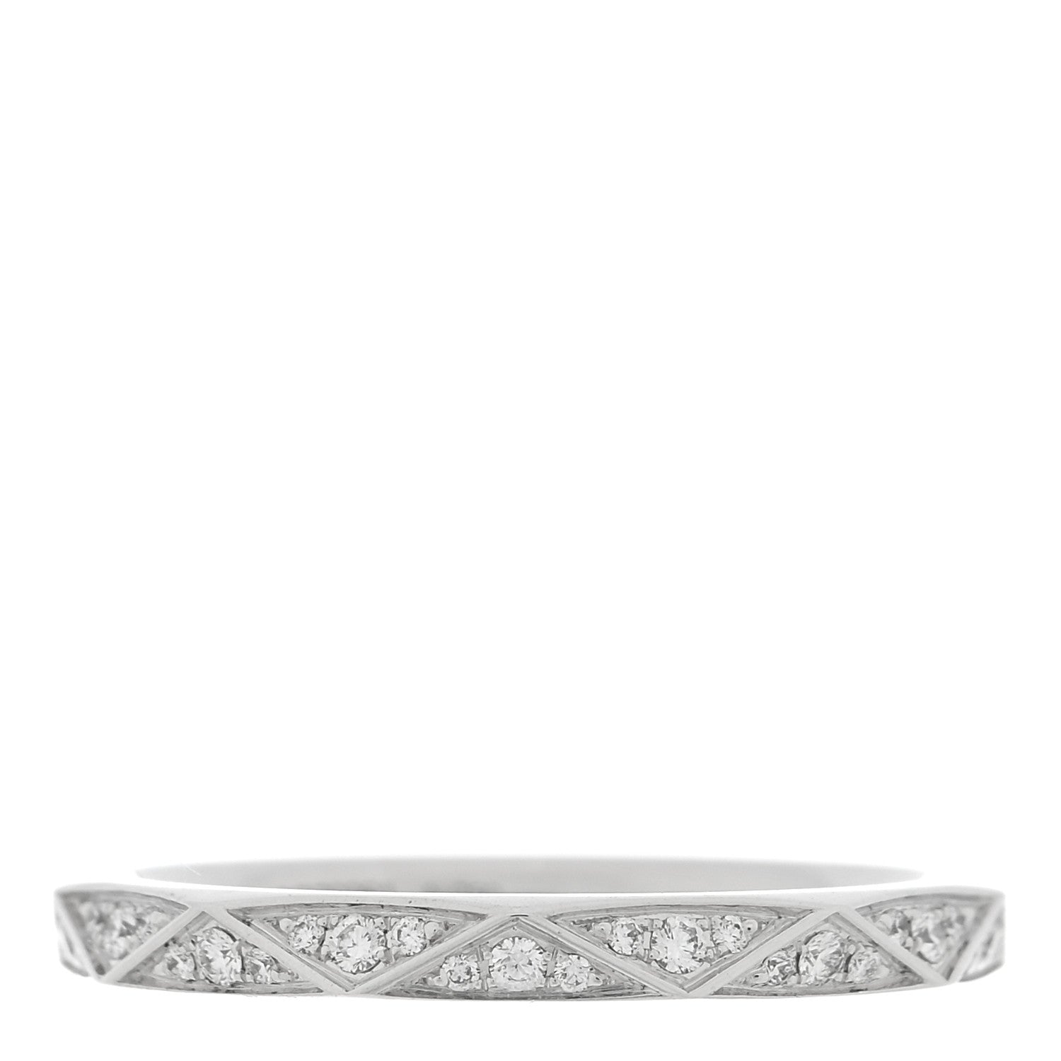 Graff 18K White Gold Diamond Laurence Graff Signature Band Ring 47 4.25 1 of 6