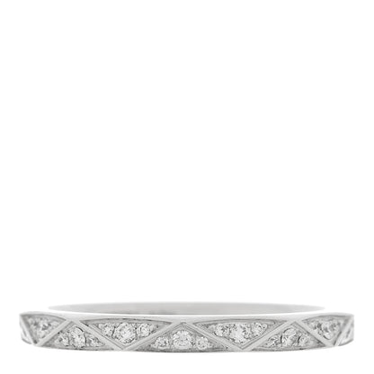 Graff 18K White Gold Diamond Laurence Graff Signature Band Ring 47 4.25 1 of 6