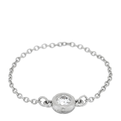 Tiffany Platinum Diamond Elsa Peretti Diamonds by the Yard Chain Ring 51 5.75 1 of 4