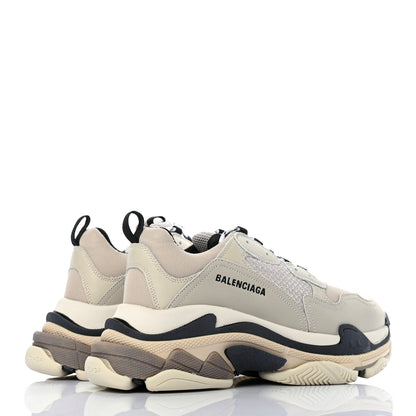 Balenciaga Fabric Mesh Mens Triple S Sneakers 41 Beige Black 4 of 7