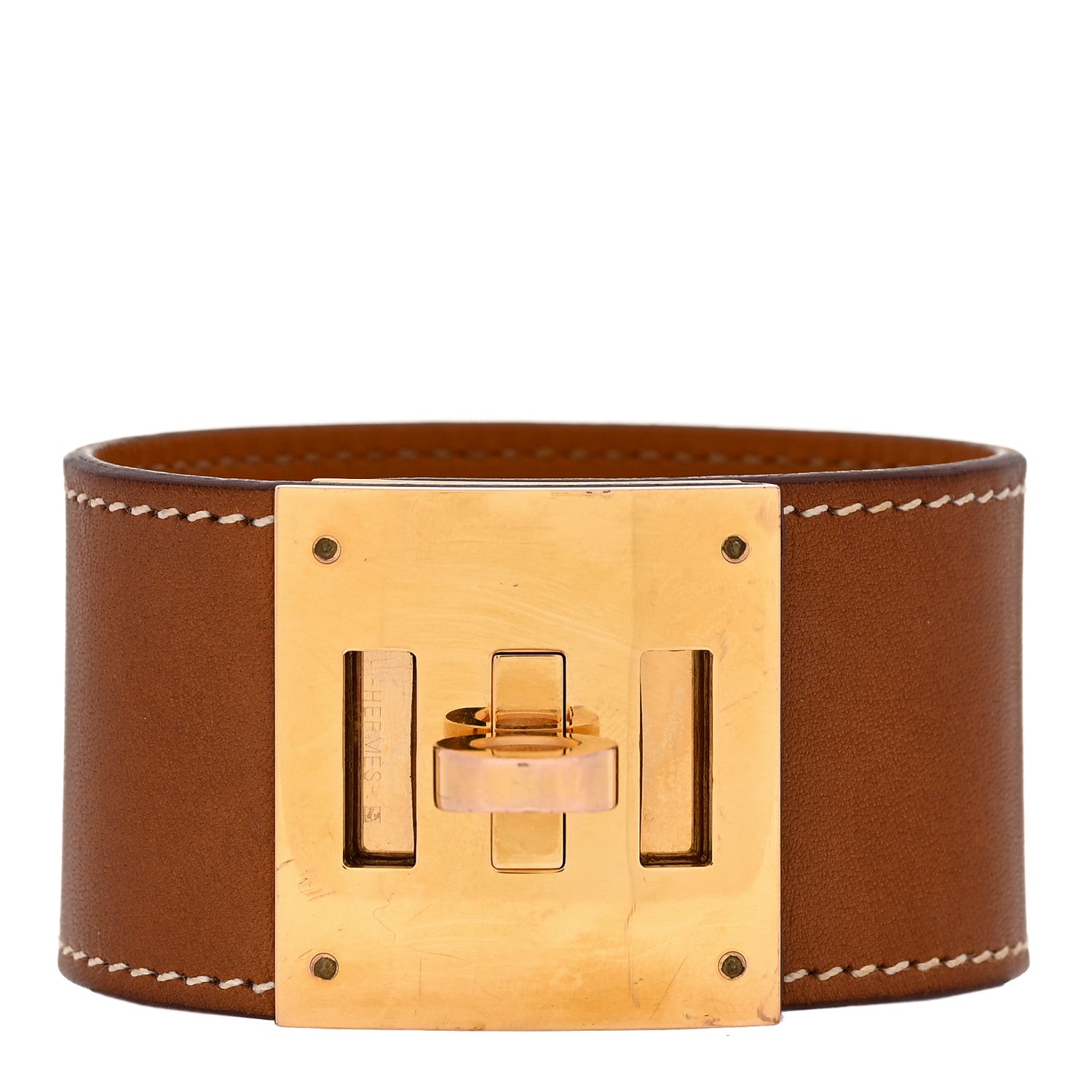 Hermes Barenia Kelly Dog Bracelet Fauve 1 of 4