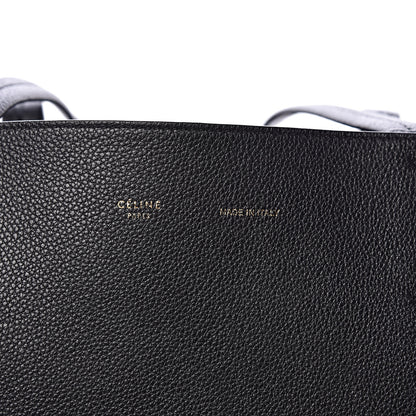 Celine Soft Grained Calfskin Small Belt Cabas Phantom Black 6 of 10