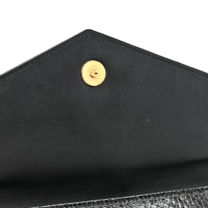 Gucci Snakeskin Rajah Broadway Envelope Clutch Black 11 of 11