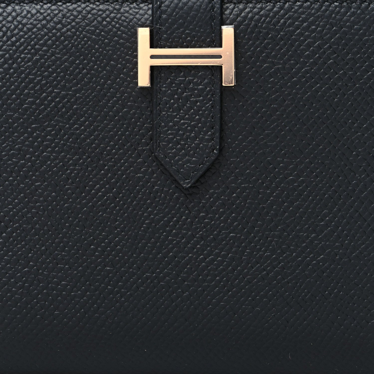 Hermes Epsom Bearn Compact Wallet Black 9 of 9