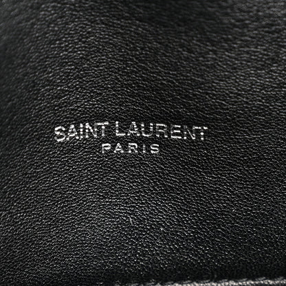 Saint Laurent Lambskin Quilted Medium Loulou Puffer Monogram Chain Satchel Black 7 of 11