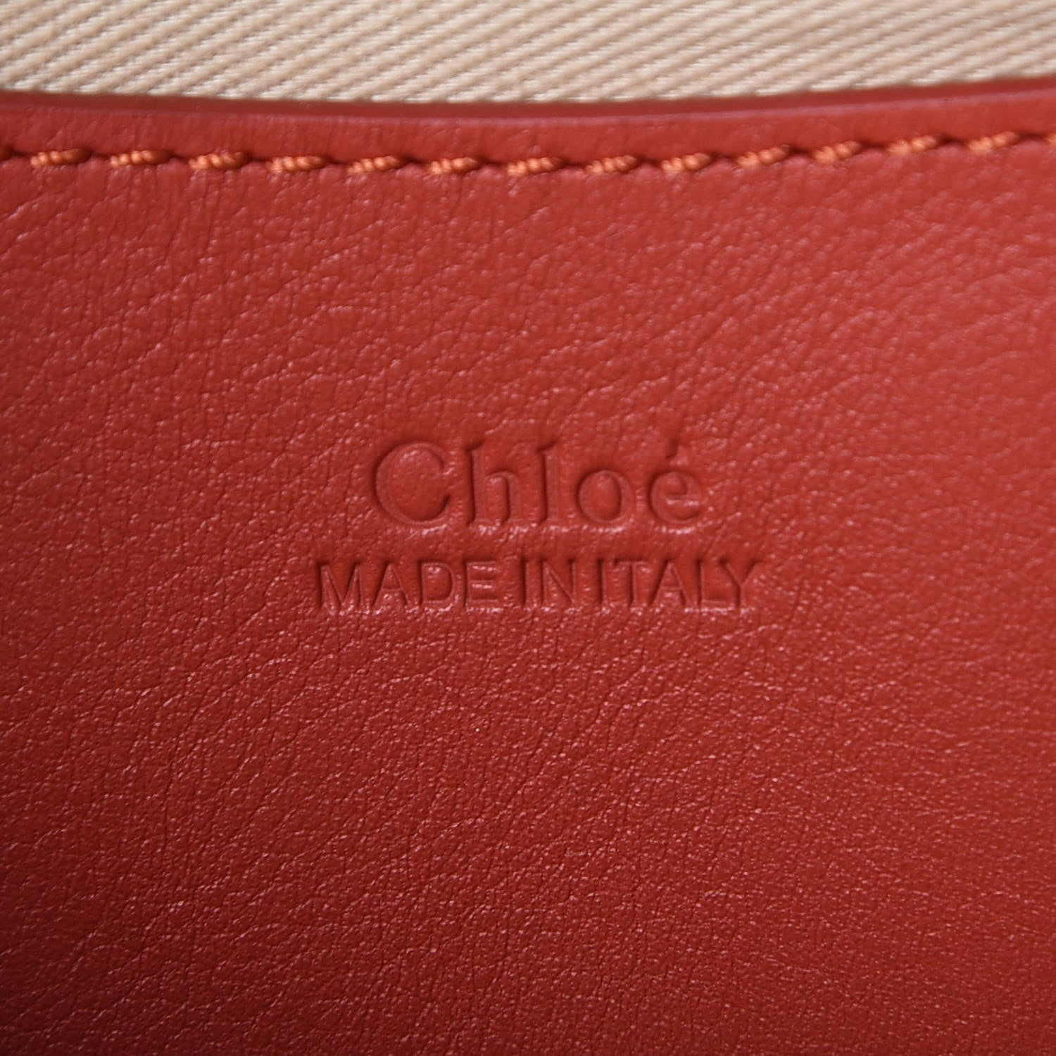 Chloe Smooth Calfskin Little Horses Embroidered Signature Belt Bag Earthy Red 6 of 6