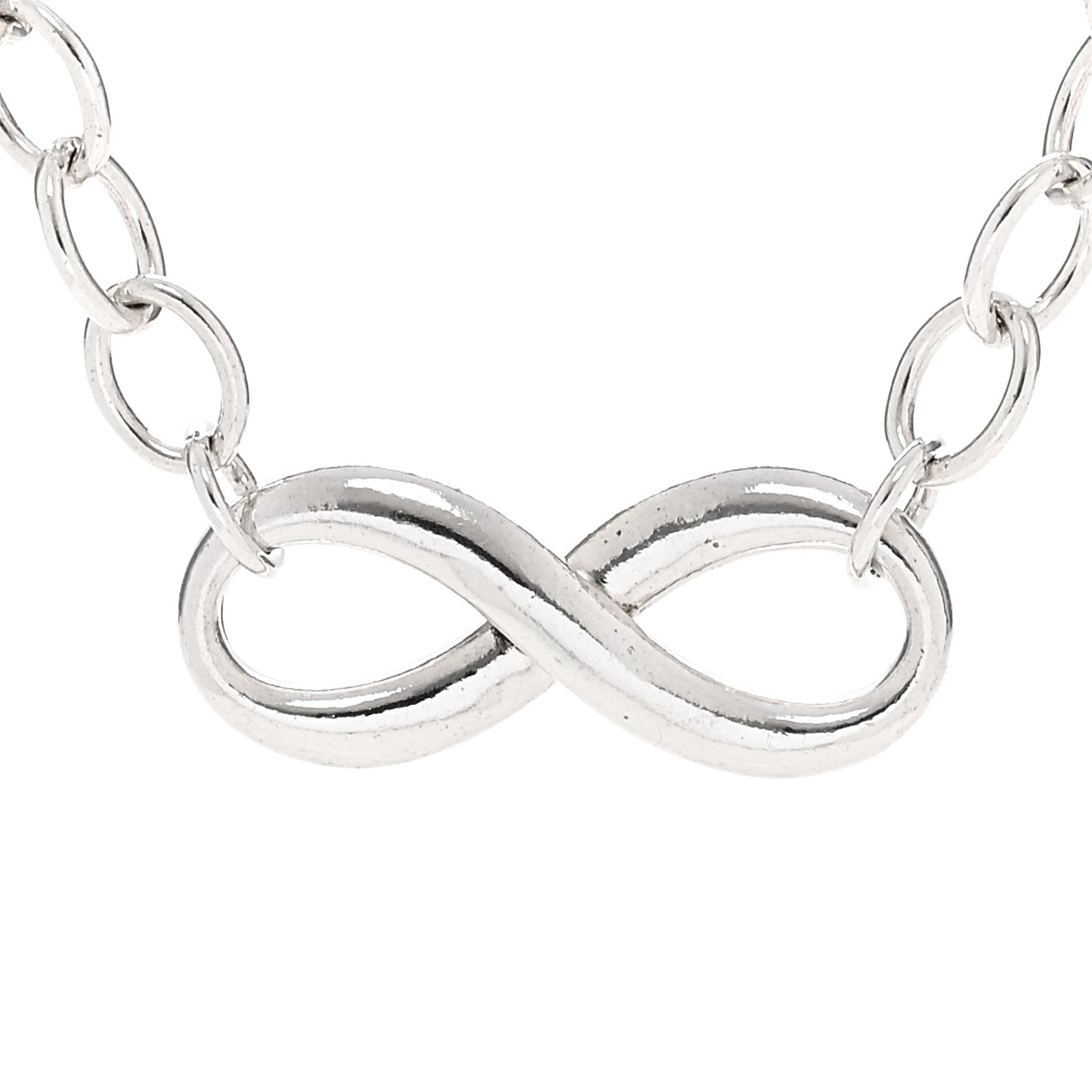 Sterling Silver Narrow Infinity Link Necklace