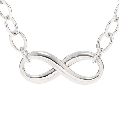 Tiffany Sterling Silver Narrow Infinity Link Necklace 4 of 8