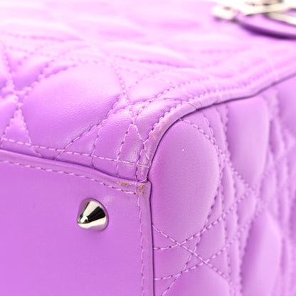 Christian Dior Lambskin Cannage Medium Lady Dior Purple 9 of 12