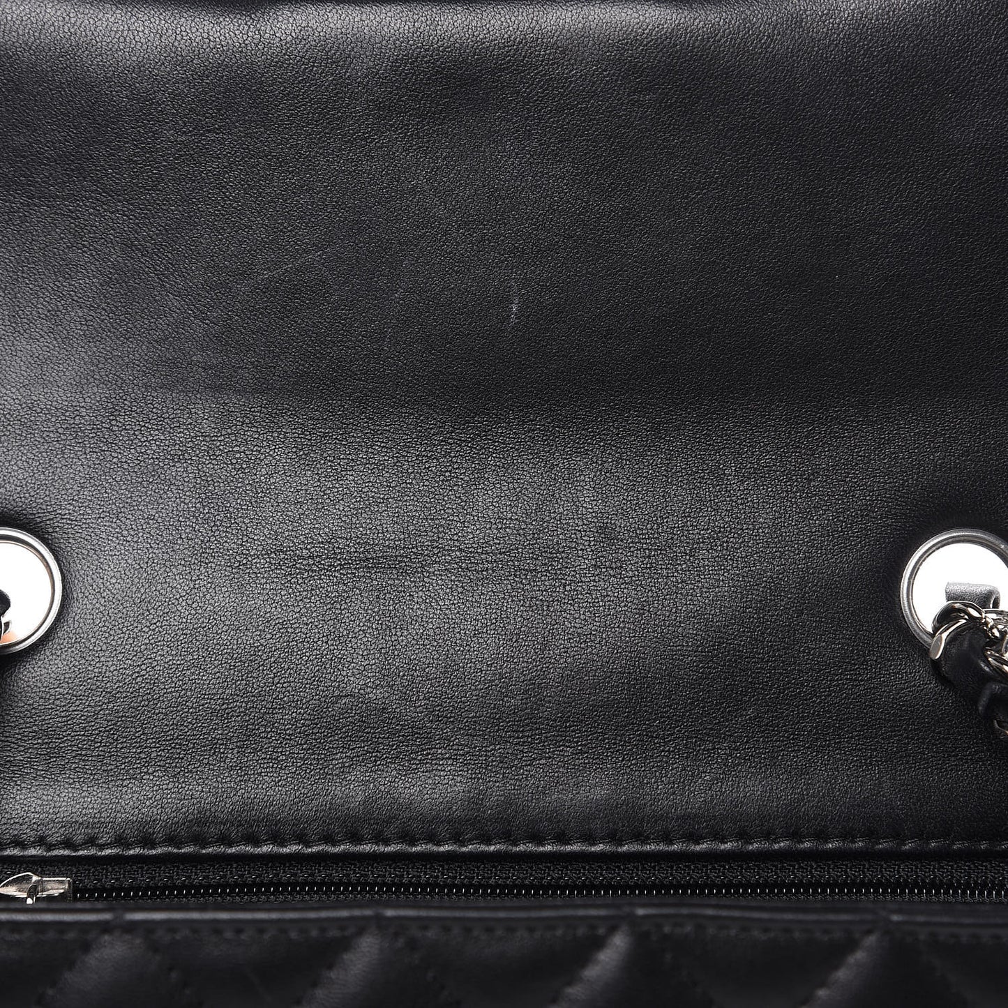 Lambskin Quilted Mini Rectangular Flap Black