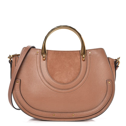 Chloe Calfskin Suede Medium Pixie Shoulder Bag Nougat 1 of 6